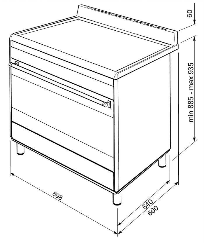 Схема варочного центра Smeg BG91X2