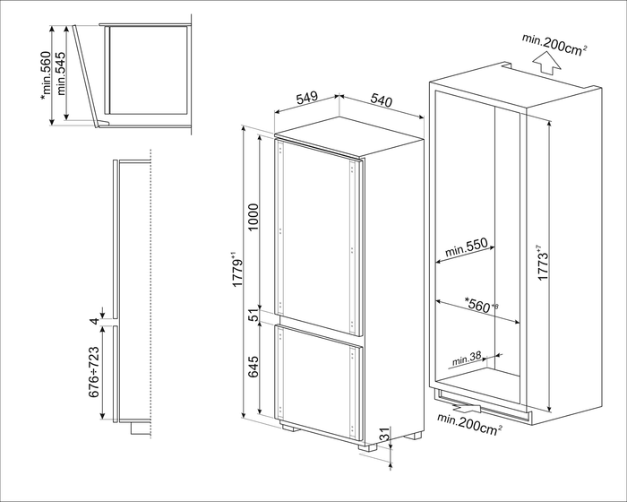 Схема холодильника Smeg C9174TN5D