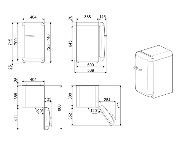 Схема холодильника Smeg FAB5RSV5