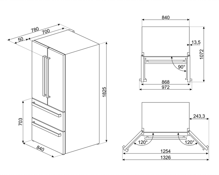 Схема холодильника Smeg FQ55FNDE