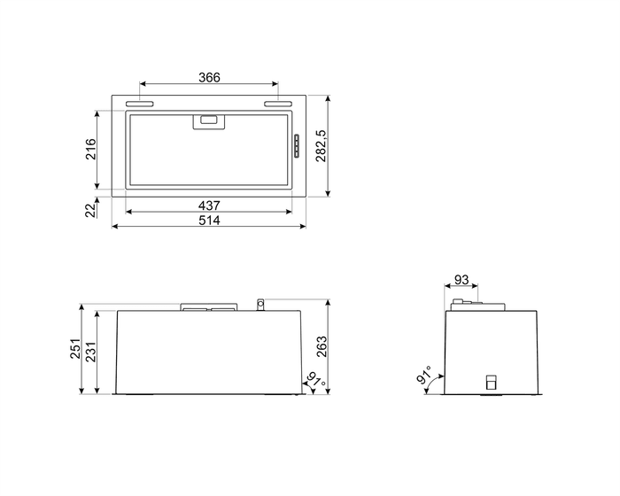 Схема кухонной вытяжки Smeg KSG52HPE