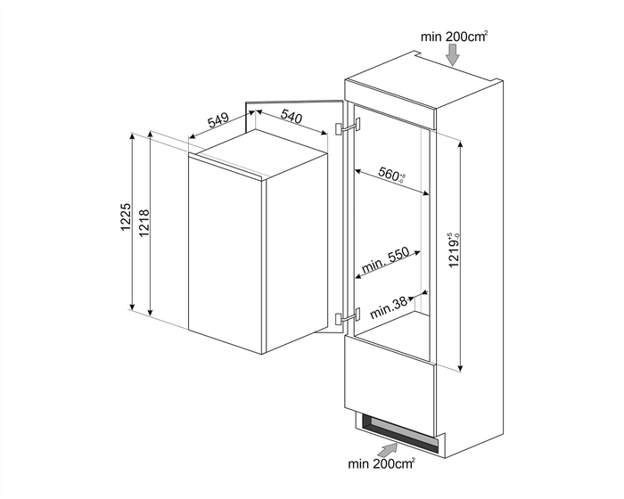 Схема холодильника Smeg S4C122E