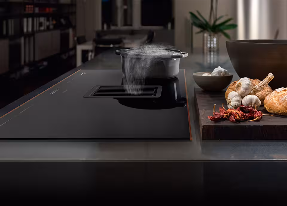 Варочная панель с вытяжкой Smeg Варочная панель с вытяжкой Smeg